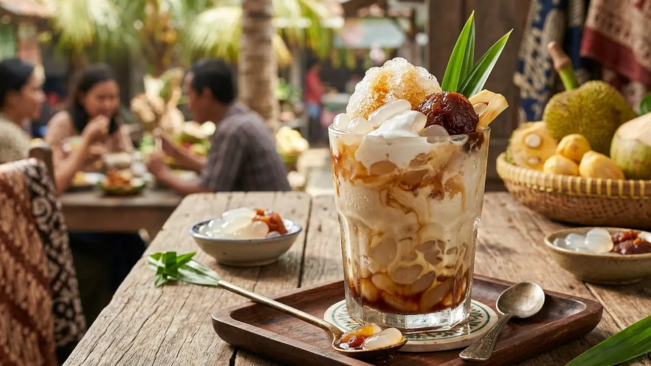 Es Kolang Kaling Santan Gula Merah Gemini AI
