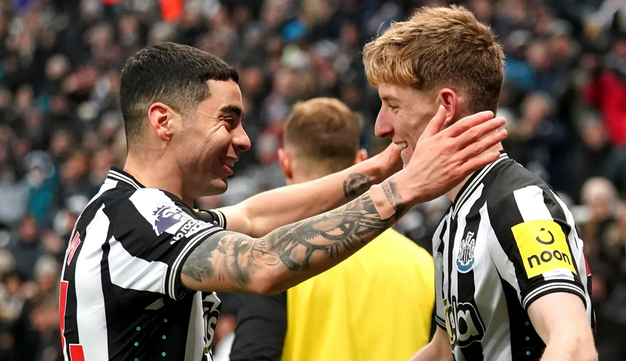Newcastle mampu mempertahankan keunggulan 1-0 ini sampai peluit panjang ditiup wasit. (Owen Humphreys/PA via AP)