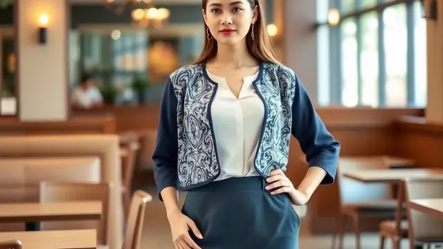 Outfit Cardigan Batik Wanita