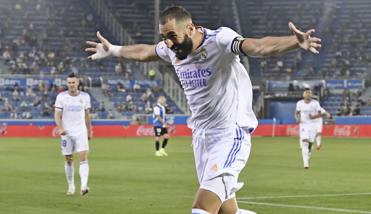 Real Madrid membuka musim baru di ajang Liga Spanyol 2021/2022 dengan hasil yang fantastis. (Foto: AP/Alvaro Barrientos)