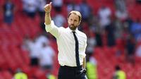 Berkat kemenangan  ini, anak asuh Gareth Southgate, kini bercokol di puncak Grup D dengan nilai tiga. Adapun Kroasia berada di posisi keempat dengan nilai nol. (Glyn Kirk/Pool Photo via AP)