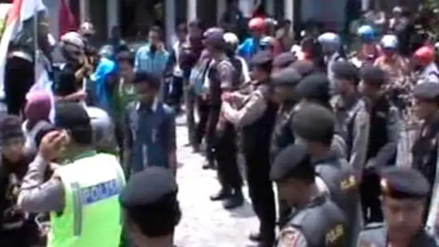 Rombongan Yudhoyono Dihadang Aksi Mahasiswa Madiun