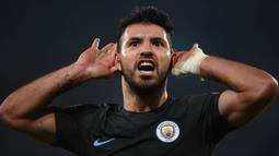 1. Sergio Aguero (Argentina) - Mencetak 23 gol pada semua ajang bersama Manchester City. (AFP/Filippo Monteforte)