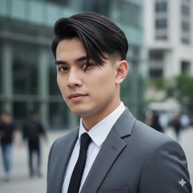 Model Rambut Pria Comma Hair Panjang (Foto: Gemini AI)