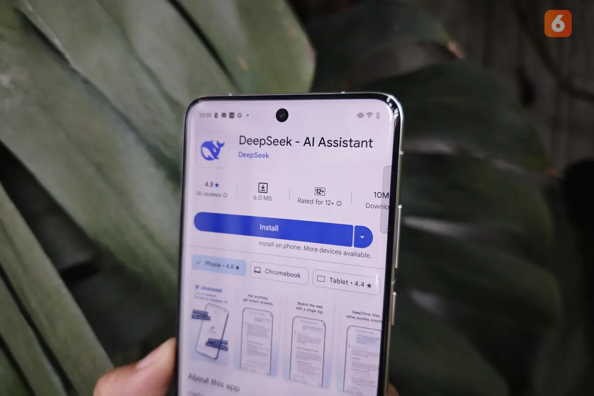Chatbot AI DeepSeek. Liputan6.com/Iskandar