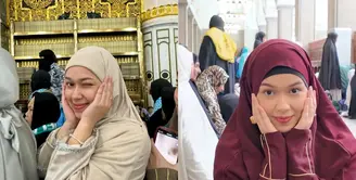Pada foto pertama, Rebecca terlihat mengenakan busana syari berwarna maroon yang memberi kesan hangat dan elegan. Khimar panjang yang menjuntai menciptakan siluet flowy yang feminin. Duduk di atas kursi bermotif khas Timur Tengah, tampilannya terasa estetik dengan perpaduan warna yang kontras namun tetap harmonis. Riasan wajahnya tampak natural dengan sentuhan lipstik bernuansa merah lembut yang mempertegas kecantikan wajahnya. [@rklopper].