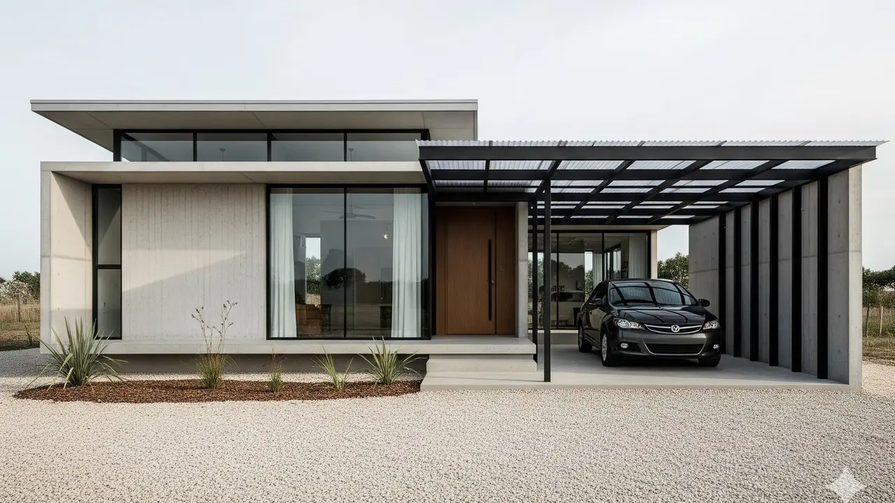 Inspirasi Desain Rumah Sederhana 8x12 Ada Garasi Mobil