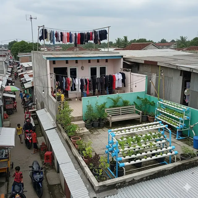 Rumah dengan Rooftop Fungsi Ganda