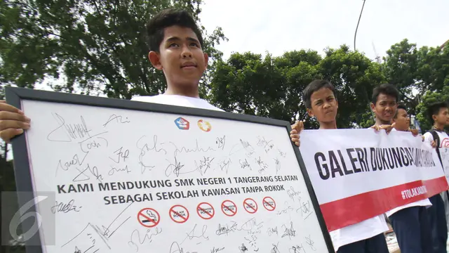 Tolak Jadi Target Iklan Rokok, Sejumlah Pelajar Menggelar Aksi