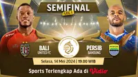 Bali United FC vs Persib Bandung, BRI Liga 1 2023/24 Championship Series Semifinal Leg Pertama. (Dok: Vidio.com)