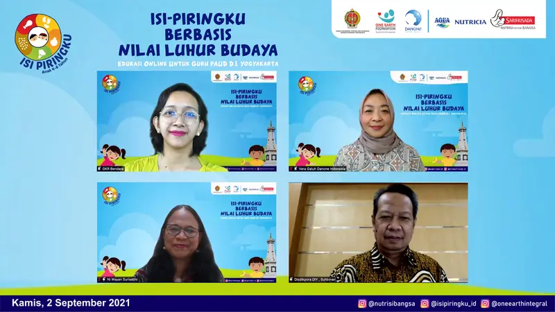 peluncuran program Isi Piringku Berbasis Nilai Budaya Luhur secara daring di Yogyakarta Kamis (2/9/2021).