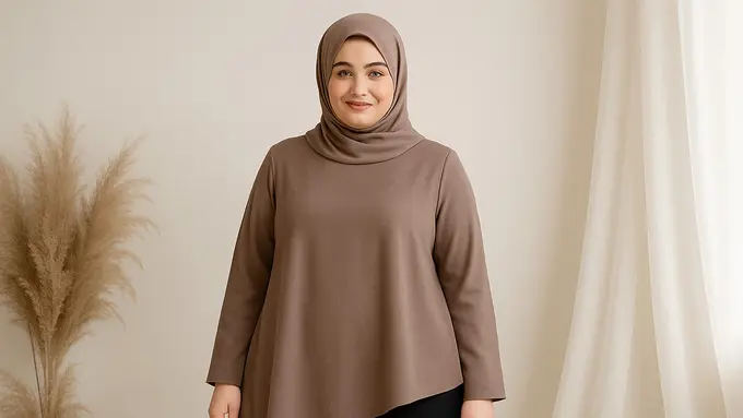 Model Tunik Panjang untuk Badan Gemuk