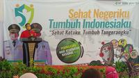Wali Kota Tangerang Arief R Wismansyah saat peringatan Hari Kesehatan Nasional 2021 'Sehat Negeriku Tumbuh Indonesia' di RSUD Kota Tangerang.