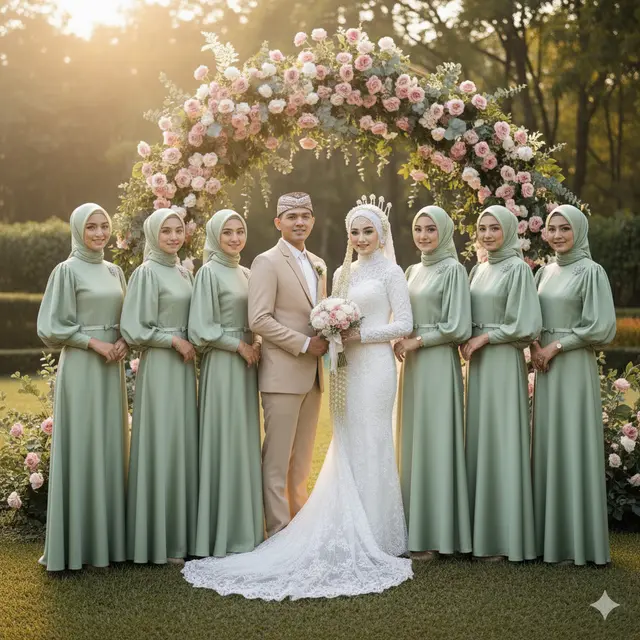 7 Model Baju Bridesmaid Satin Polos Hijab, Tampil Anggun dan Seragam tanpa Terlihat Membosankanf