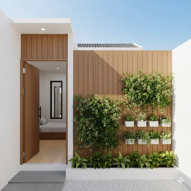 Denah Rumah Type 21 dengan Taman Mini