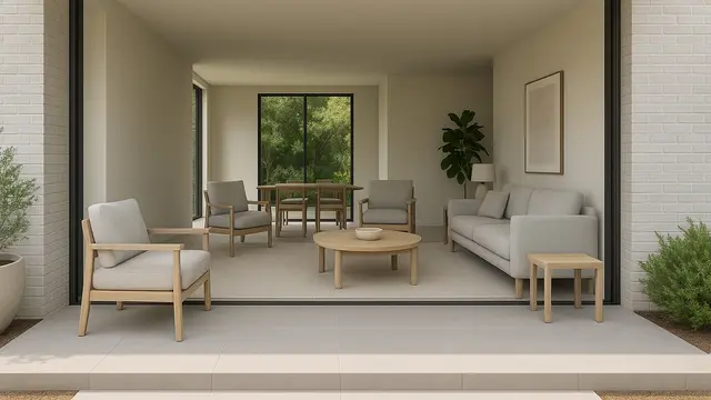 8 Model Teras Menyatu Ruang Tamu dengan Konsep Terbuka, Desain Simpel dan Modern