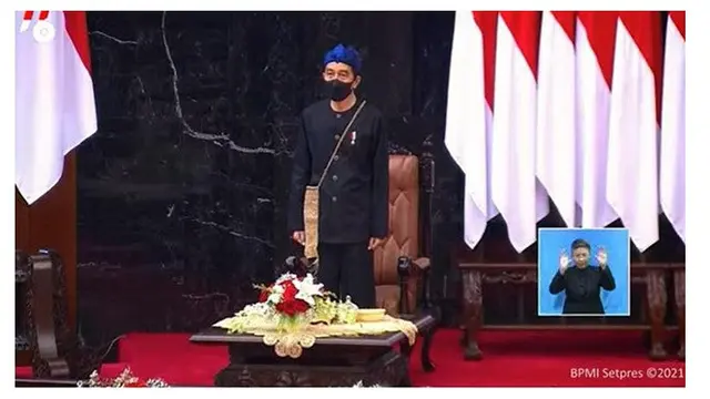 7 Potret Presiden Jokowi Pakai Baju Adat Suku Baduy di Sidang Tahunan MPR RI