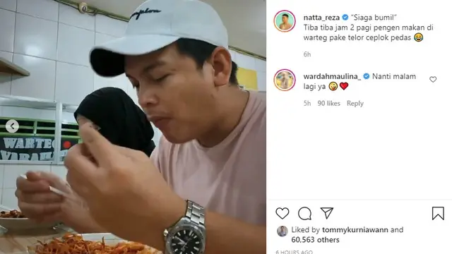 Natta Reza - Wardah Maulina (Foto: Instagram/@natta_reza)