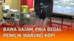 Rekaman CCTV menunjukkan seorang pria lakukan aksi begal di sebuah warung kopi mengundang perhatian.