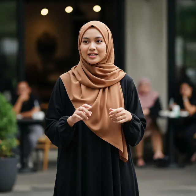 Jilbab Coklat atau Mocca