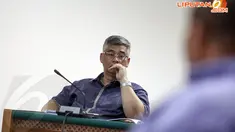 Mantan Ketua MK, Akil Mochtar kembali menjalani persidangan lanjutan di Pengadilan Tindak Pidana Korupsi, Jakarta, Senin (21/4/2014). (Liputan6.com/Faizal Fanani)
