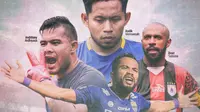 Ilustrasi Pemain: Boaz Solossa, Andritany Ardhiyasa, Zulham Zamrun, Andik Vermansyah (Bola.com/Adreanus Titus)