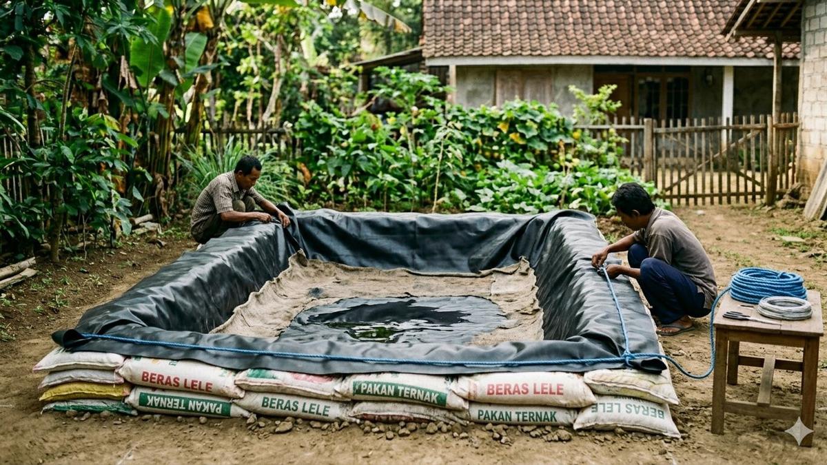 Cara Membuat Kolam Ikan dari Karung Tanpa Perlu Cor Semen, 5 Langkah Mudah, Hemat &amp; Anti Bocor