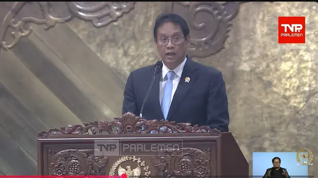 Menteri Keuangan Purbaya Yudhi Sadewa dalam Rapat Paripurna DPR di Kompleks DPR RI, Selasa (21/7/2026). Dok DPR