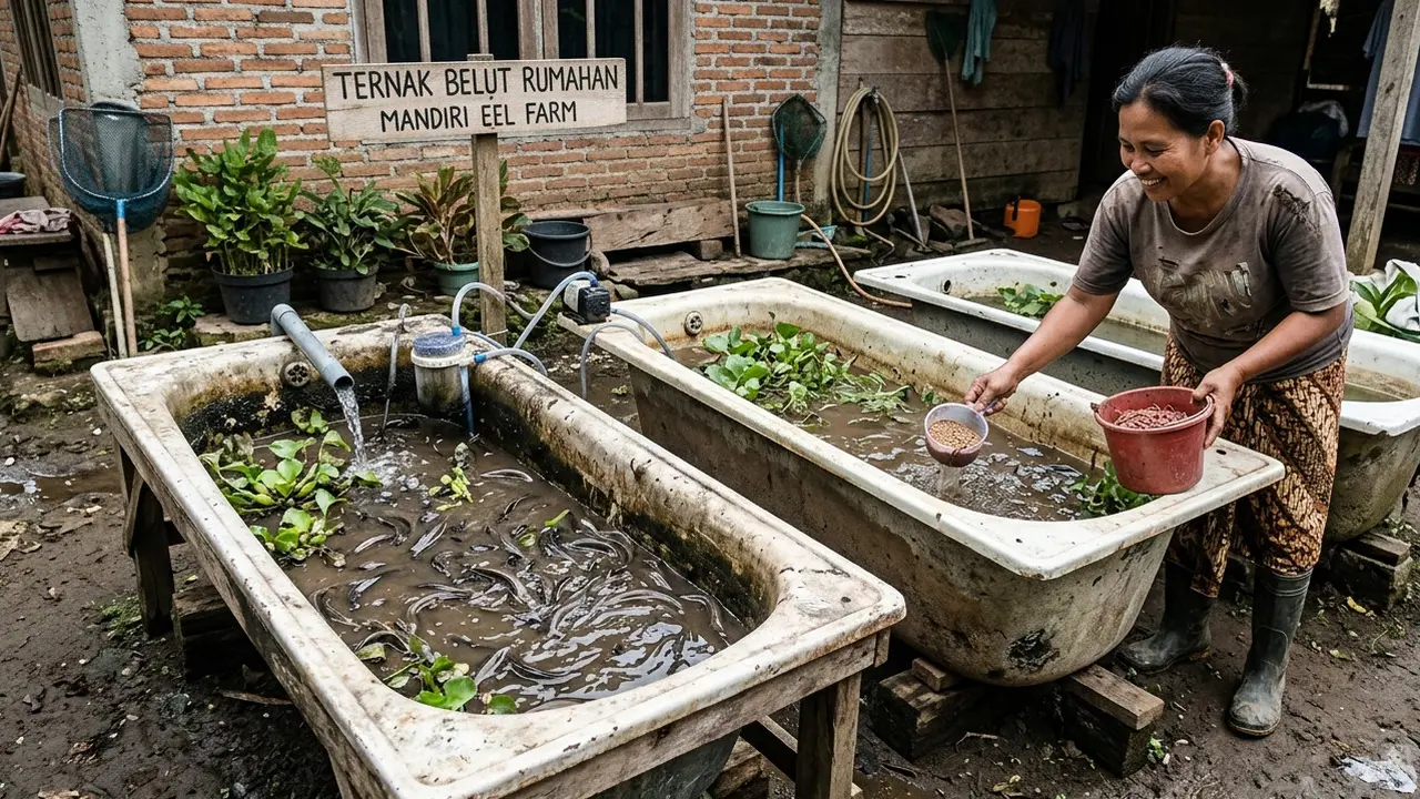 Ternak Belut di Bak Mandi Rusak, Gemini AI