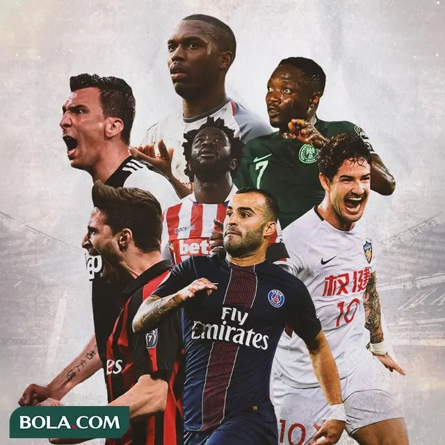Pemain Bebas Transfer: Ahmed Musa, Daniel Sturridge, Fabio Borini, Alexandre Pato, Wilfried Bony, Jese, Mario Mandzukic