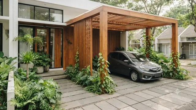 Model Carport Minimalis yang Tidak Terlihat Seperti Area Parkir