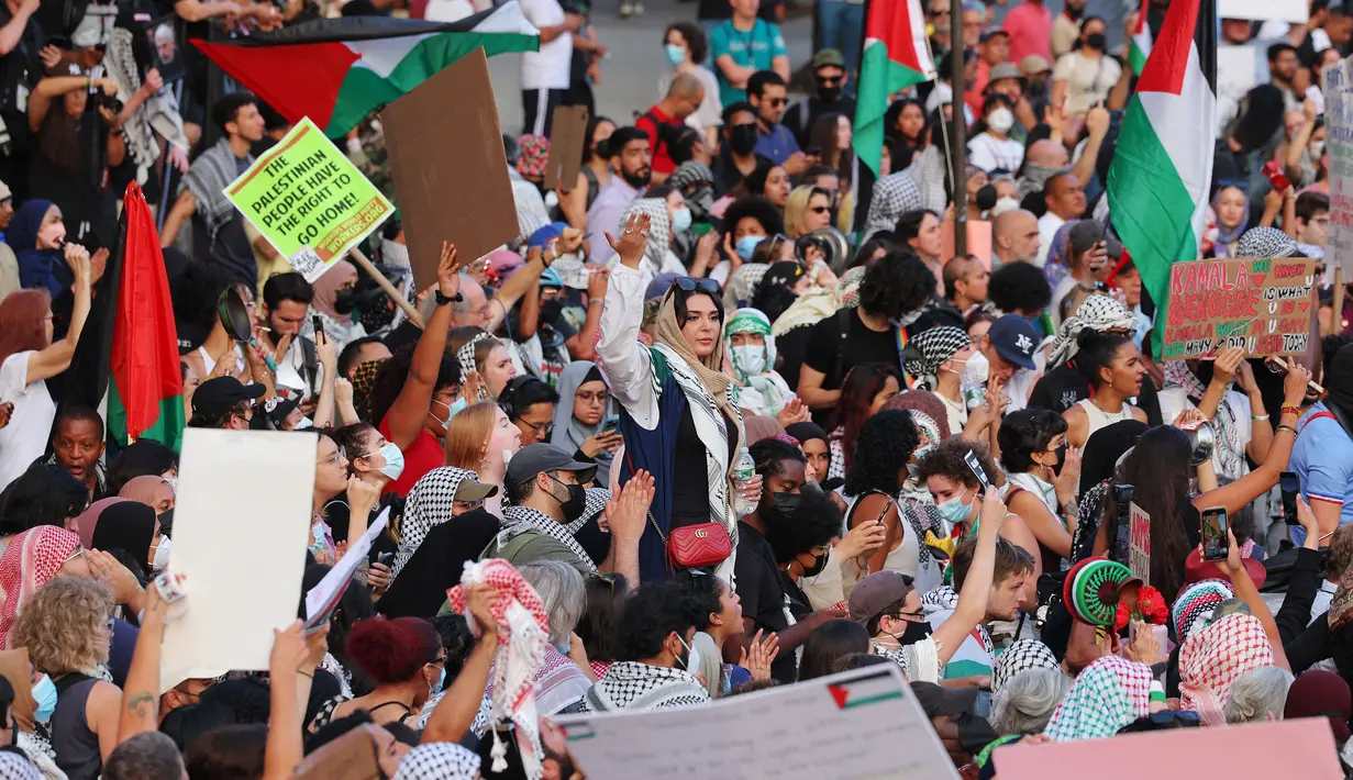 Perang antara milisi Hamas dan Israel yang meluluhlantakkan Gaza telah berlangsung sejak 7 Oktober 2023 lalu. (Michael M. Santiago/Getty Images North America/Getty Images via AFP)