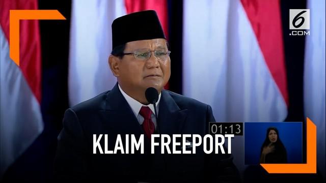 Pada penutupan debat capres, Prabowo sempat mempertanyakan klaim Freeport yang dikuasai Indonesia.