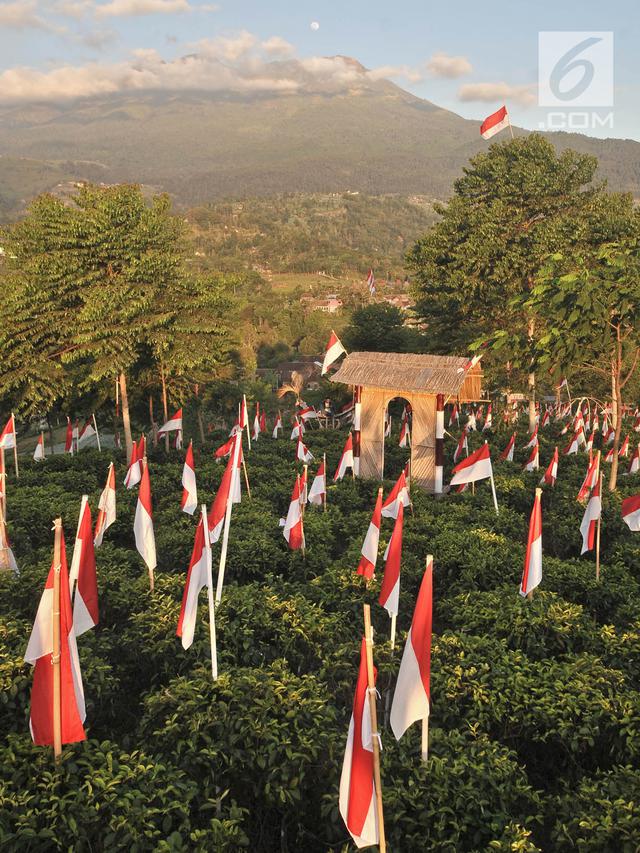1.970 Bendera Merah Putih Berkibar di Lereng Gunung Lawu