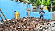 Ruang kelas MTs Al Idris rusak ambruk akibat cuaca ekstrem hujan deras di Kecamatan Sukalarang Kabupaten Sukabumi. (Liputan6.com/Istimewa).