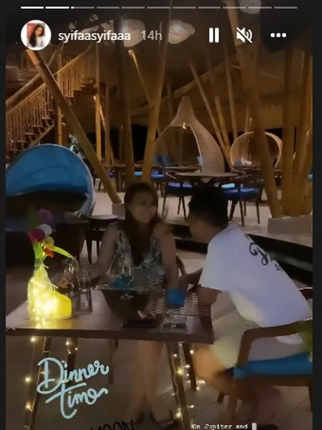 Bulan madu Syifa adik Ayu Ting Ting dengan Nanda Fachrizal (Foto: Instagram/@syifaasyifaaa)