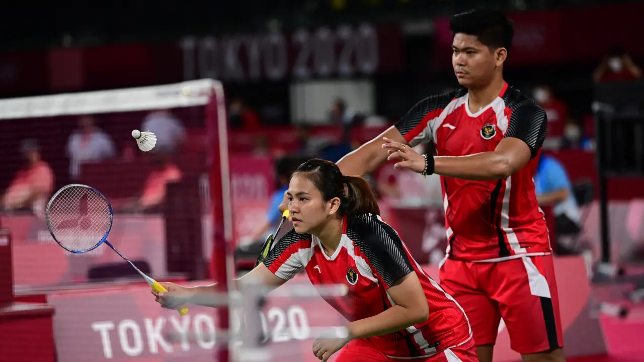 Foto: Mendebarkan, Praveen Jordan/Melati Daeva Oktavianti Menang Susah Payah atas Pasangan Australia di Olimpiade Tokyo 2020