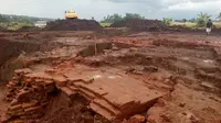 Ekskavasi Situs Sekaran peninggalan pra-Majapahit di proyek Tol Malang - Pandaan telah selesai (Liputan6.com/Zainul Arifin)