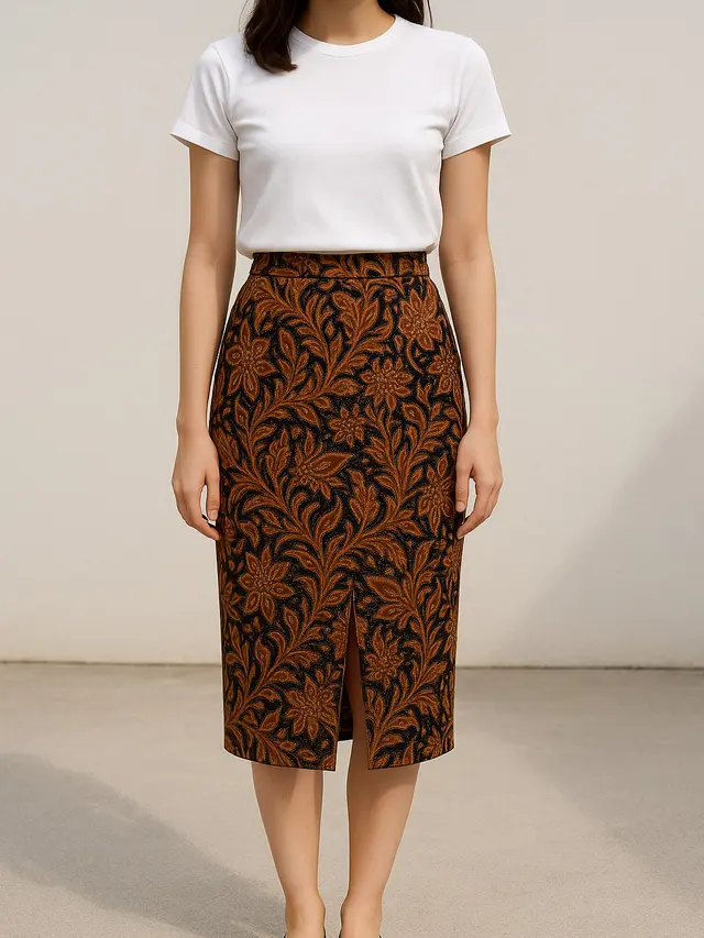 Model Rok Span Batik yang Cantik untuk Gaya Kasual (created by AI)
