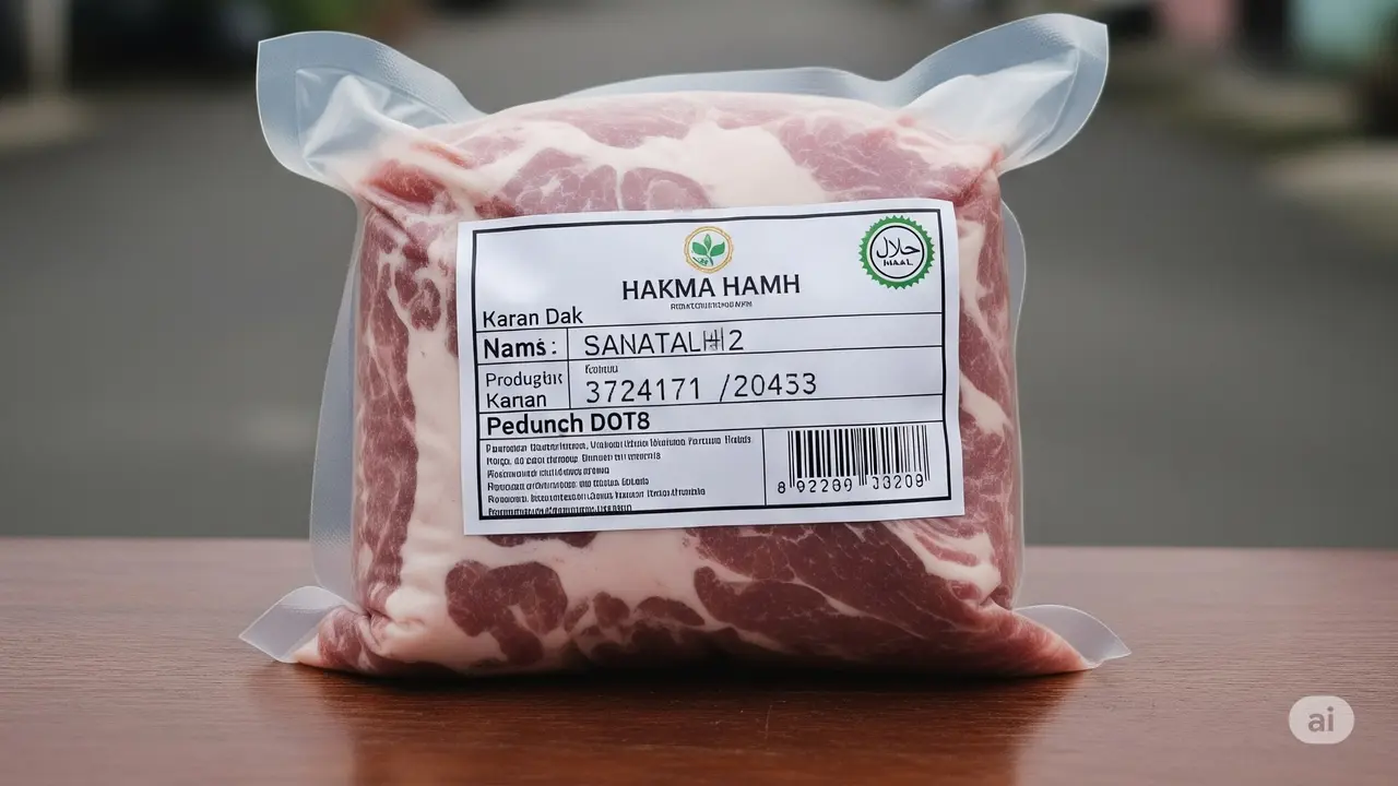 Ilustrasi paket daging kurban.