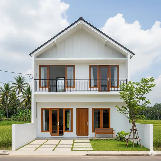 Gambar Rumah Sederhana di Kampung 2 Lantai. Foto: Gemini