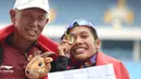 Di level Asia Tenggara, Odekta Naibaho adalah peraih medali emas pada nomor marathon putri SEA Games 2021 Vietnam dengan catatan waktu 2 jam 55 menit 27 detik. (Bola.com/Ikhwan Yanuar)