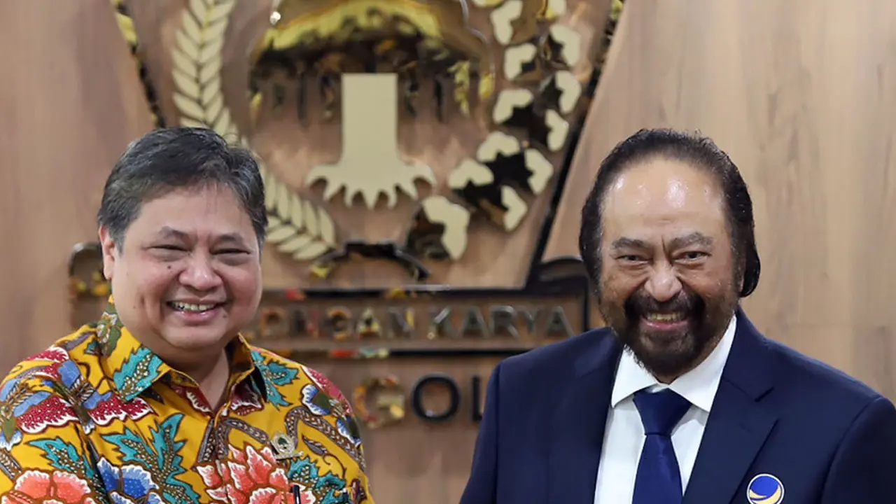 Surya Paloh ke Markas Golkar, Disambut Airlangga Hartarto