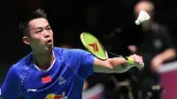 Tunggal putra China, Lin Dan, menjadi satu-satunya juara bertahan pada babak perempat final All England 2017, Jumat (10/3/2017). (Badminton Photo)