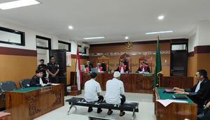 Sidang kasus penyiraman air keras di Sukabumi. (Liputan6.com/Fira Syahrin)