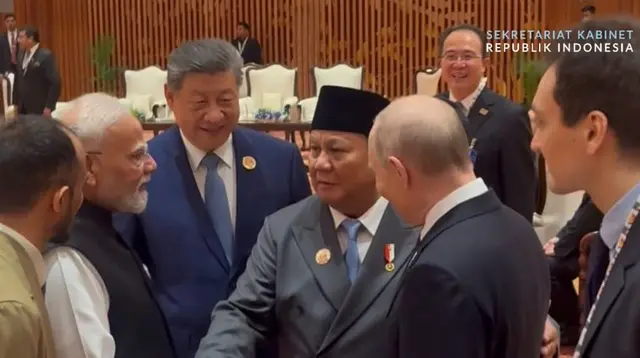 Momen Akrab Prabowo Bareng Modi, Putin, dan Xi Jinping Jelang Pembukaan KTT BRICS