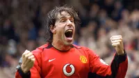 2. Ruud Van Nistelrooy - Bomber asal Belanda ini merupakan mesin gol mematikan dari Sir Alex Ferguson. Sebanyak 150 gol diciptakannya bersama Manchester United sebelum akhirnya hijrah ke Real Madrid. (AFP/Paul Barker)