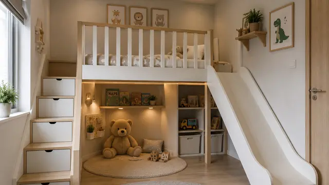 Inspirasi Kamar Anak dengan Perosotan di Dalamnya
