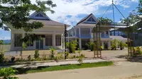 Bentuk rumah adat Gorontalo saat ini dengan adanya perkembangan zaman (Foto: Arfandi Ibrahim/Liputan6.com)