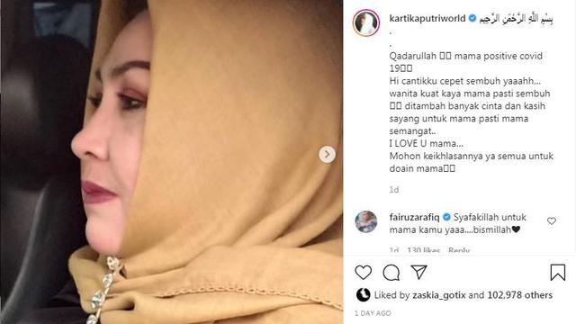 Ibunda Kartika Putri Positif Covid-19